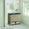 James Martin Vanities 36'' Single Vanity, Whitewashed Oak w/ 3 CM Charcoal Soapstone Quartz Top 330-V36-WWO-3CSP - alternate 2